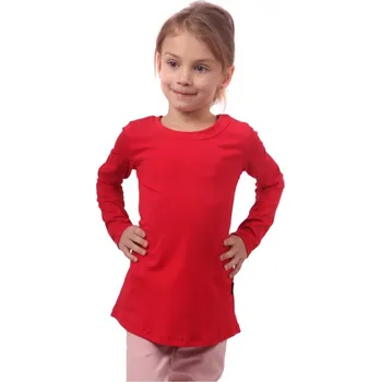 Chlapecké tričko Dívčí tričko, dlouhý rukáv, červené 110