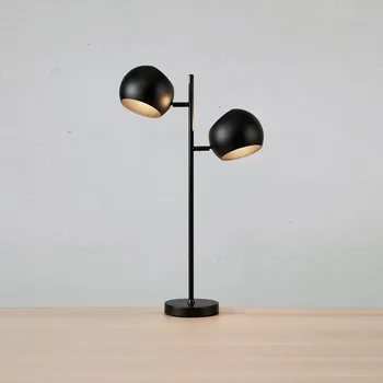 Lampička Markslöjd Stolní lampa Edgar, dvouplamenná, černá - kabel 200 cm černý 2 x 40 W - Doprava zdarma