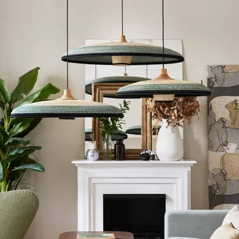 Forestier Grass závěsné světlo XL, modrá - délka kabelu 220 cm, baldachýn - Ø 12 cm, výška 2,5 cm modrá, béžová 1 x 40 W - Doprava zdarma