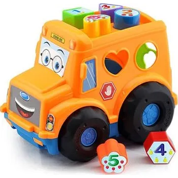 Rappa Vkládačka Baby autobus pro nejmenší, oranžový