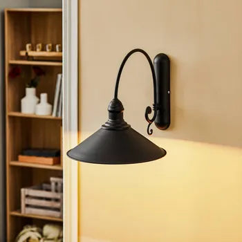 Lampička Argon Nástěnné světlo Elmo, černě lakované černý 1 x 15 W LED - Doprava zdarma