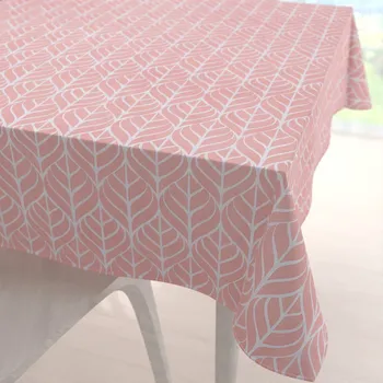 ubrus Bavlněný čtvercový ubrus Sandra SA-211 Listy na starorůžovém 40x40 cm