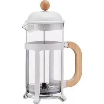 Konvice na čaj KOZÁČEK Konvice french press 350ml sklo/kov/bambus s filtrem LUCERN