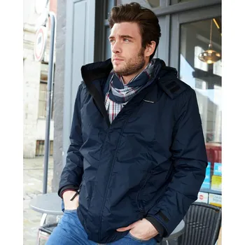 Dámská parka Blancheporte Nepromokavá parka s kapucí s fleecem námořnická modrá 48/50 (M)