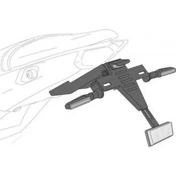 PUIG Nastavitelný držák SPZ PUIG 21937N černý