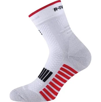 Pánské oblečení R-EVENGE Středně dlouhé ponožky Running 35/38 BÍLÁ