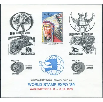 Poštovní známka Českosloveská pošta (1989) PT 22 - Pamětní list Washington 89