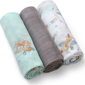 kalhotky pro psa BABYONO Pleny bambusové 3 ks Blue-grey, 70x70 cm