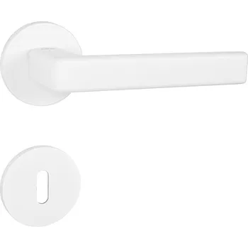 Dveřní kování TI - SONIA - R 3095 5S rozety BB, klika/klika WS - Bílá matná (152)