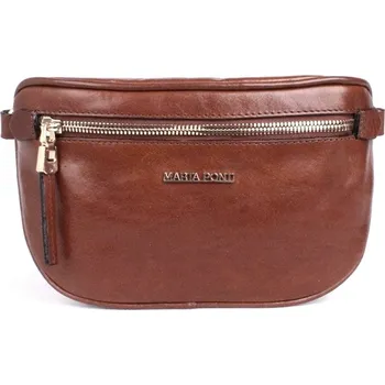Kabelka Dámská hnědá luxusní kožená ledvinka Marta Ponti no. 13