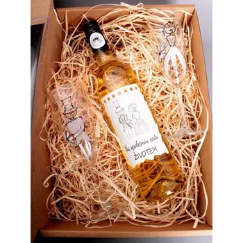 Dárkový balíček - Frizzante + 2 šampusky, nevěsta a ženich