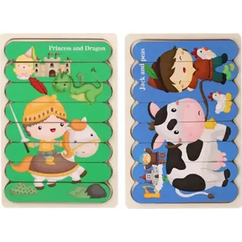 Puzzle Oboustranné dřevěné puzzle (S) - RYTÍŘ (Značka: BOBYKIDS)