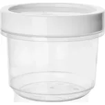 Dóza WHITE průměr 9 cm transparentní/bílá 500 ml 500 ml