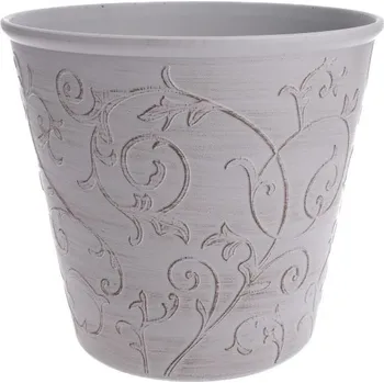 Květináč Casa de Engel Obal na květináč - Eko plast bílý floral