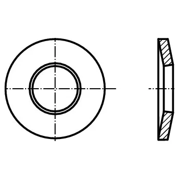 podložka PROFISTYL DIN 6796 Podložka pojistná pružná pro šroubové spoje pozink mech. Varianta: DIN 6796 kuželová pružná podložka pro šroubové spo.ZnB (10,5x23x2,5mm) M10