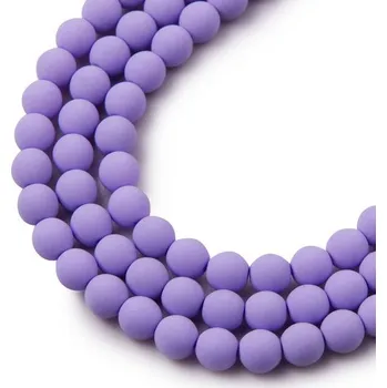 Dětské navlékací korálky Estrela České mačkané korálky Estrela BONDELI 6 mm soft violet