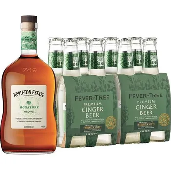 Rum Appleton Estate Signature 40,0% 0,7 l + Fever-Tree Ginger Beer 8 x 0,2 l (set)