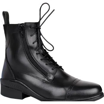 Jezdecká obuv Kentaur Jezdecké kožené boty - pérka zdobená na špičce Barva: Černá, Velikost: 40