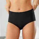 Blancheporte Sada 3 kalhotek maxi z mikrovlákna a krajky černá+hnědošedá+sl.kost 54/56