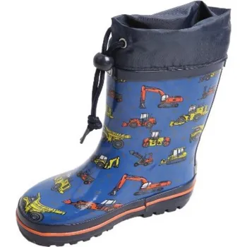 Chlapecké holínky Dětské holínky Wolf Y2201A modré stavební stroje