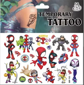 Odstranitelné tetování Dětské dočasné tetování - SPIDER MAN - SPIDEY AND HIS AMAZING FRIENDS 4 (Značka: TAKARA TOMY)
