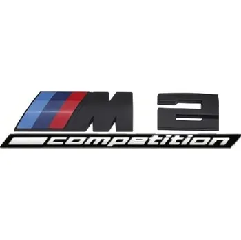 Znak automobilu BMW M 2 competetion nápis 130mm černá
