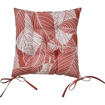 Potah na židli Blancheporte Sada 2 oboustranných podsedáků na židli s potiskem listů terakota 2 ks