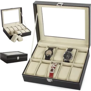 Box na hodinky Organizér na hodinky - čierny