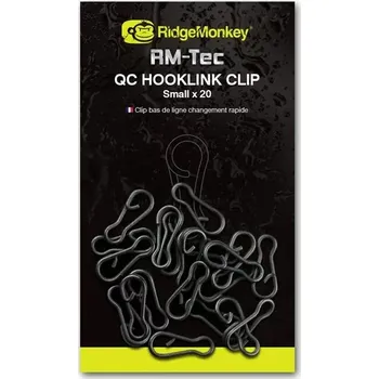 RidgeMonkey Klip RM-Tec Quick Change Hooklink Clip Small 20ks VÝPRODEJ