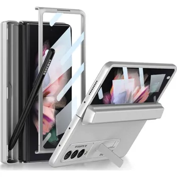 Pouzdro na mobilní telefon GKK 44112 GKK BOX Ochranný kryt se stojanem Samsung Galaxy Z Fold 3 5G stříbrný