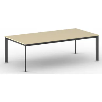 Psací stůl B2B Partner Jednací kancelářský stůl PRIMO INVITATION, 240x120 cm, černá podnož, bříza