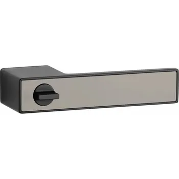 Dveřní kování ASG - HEDERA - RT s uzamykáním bez spodní rozety, klika/​klika s uzamykáním pravá BS/T - Černá matná / titan