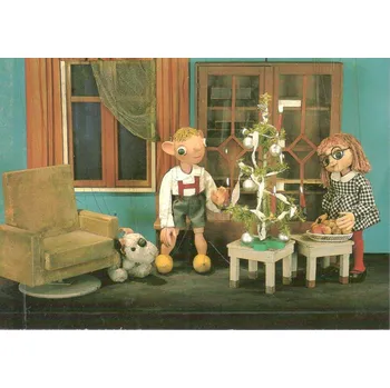 Pohlednice Hurvínek ( vánoční stromeček)