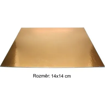 Termobox Pastry, s.r.o. LEPENKOVÁ PODLOŽKA ZLATÁ 14 x 14 cm