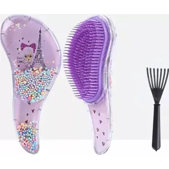 kartáč na vlasy Set (kartáč na vlasy + čistič kartáčů) - KULIČKY 2 (Značka: KOMMEN)