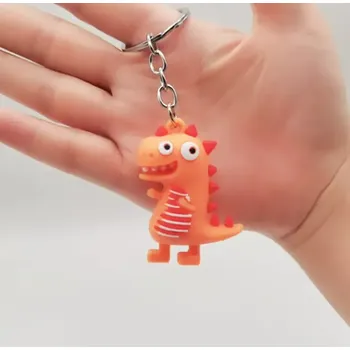 Přívěsek na klíče - DINOSAURUS - ORANŽOVÝ (Značka: ZHENG)