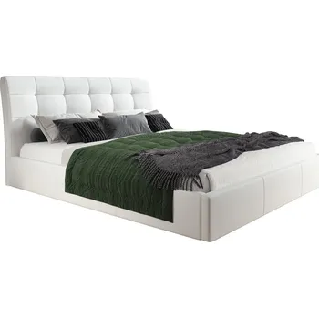 Postel Čalouněná postel ADLO rozměr 180x200 cm Bílá eko-kůže