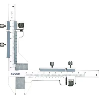 Posuvné měřítko ACCUD 166-001-11 analogové měřítko pro měření ozubených kol ( M1-26 ) 166-001-11