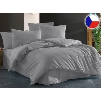 Povlečení Krepové povlečení KOMFORT Jednobarevné šedé 70x90, 140x200