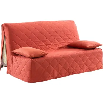 Napínací potah Blancheporte Prošívaný jednobarevný potah na pohovku typu harmonika zn. Colombine® terakota 190x140 cm