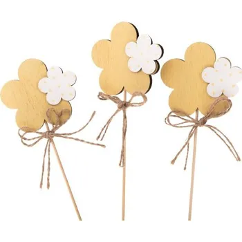 Casa de Engel Dřevěná květina - zápich - sada 3ks 8/144