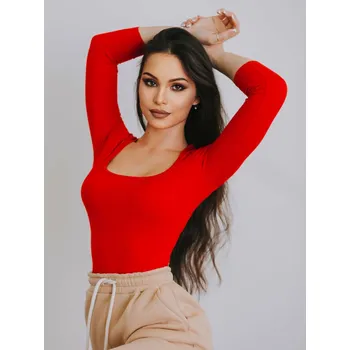 Dámské tričko Dámské triko s výstřihem HELA VS-DT1906 červená, VELIKOST XS