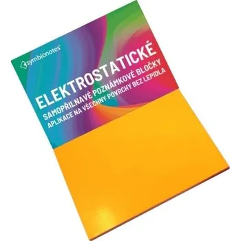 Samolepící bloček Symbionotes Elektrostatické poznámkové bločky 70x100 mm oranžové