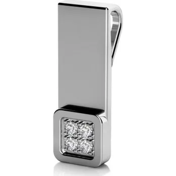 Přívěsek Couple, Přívěsek Cuba z bílého zlata se zirkony, 585-68-2-0465.1B00.0.00.001.25