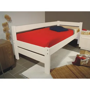 Postel ROALHOLZ Bílá zvýšená senior postel masiv NIKI NR SENIOR 90x200