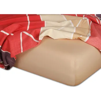 Prostěradlo Jersey prostěradlo do postýlky 60x120 EXCLUSIVE světle hnědé