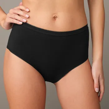 Kalhotky Blancheporte Sada 3 kalhotek maxi z pružné bavlny černá 46/48