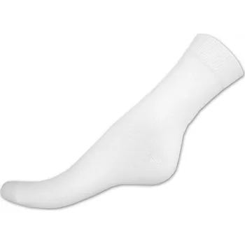 Pánské ponožky Bambusové ponožky s lycrou 41/42 Hladké bílé