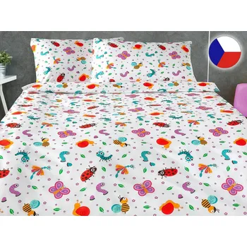 Povlečení Saténové dětské povlečení do postýlky 90x135, 40x60 GEON Roztomilá zvířátka