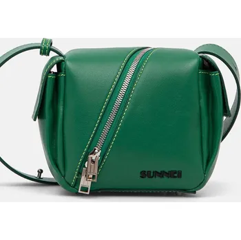 Kabelka Kožená kabelka Sunnei MACCWBAG004 zelená 77X, vel. ONE SIZE